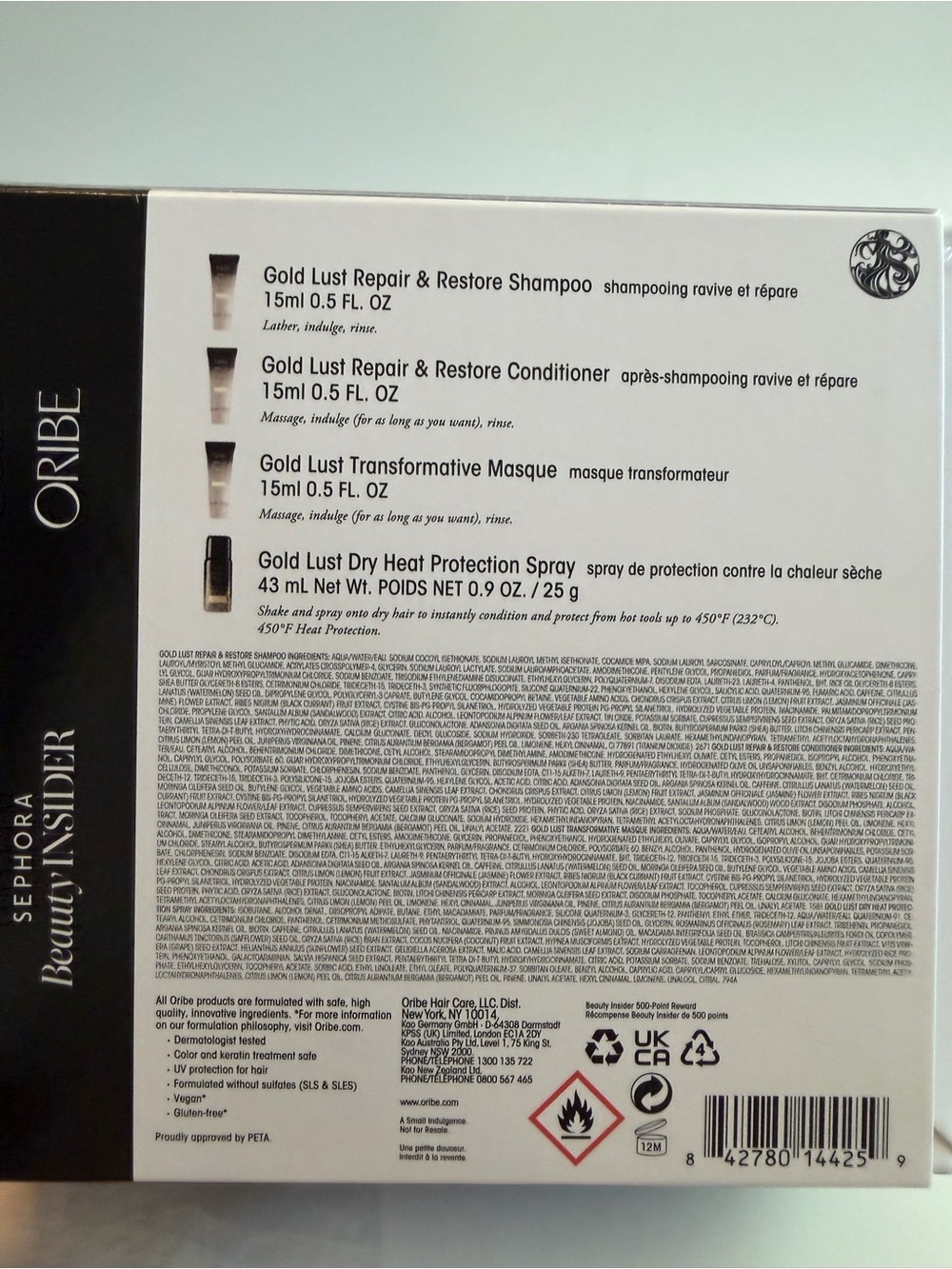 Oribe Gold Lust Repair + Restore Set with Satin Sleep Mask & Scrunchie. MSRP $88 - Picture 8 of 8